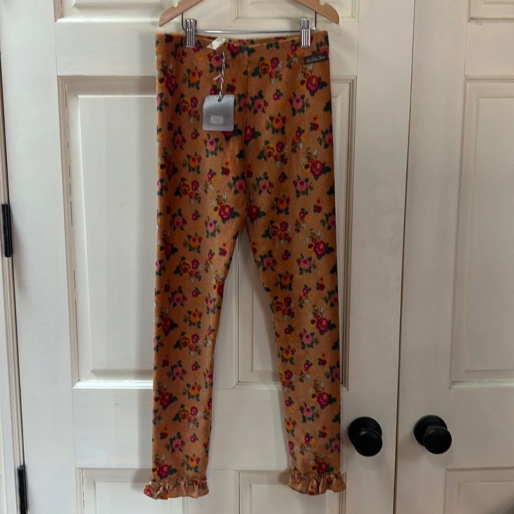 Matilda Jane Corduroy Textured Floral Leggings 14